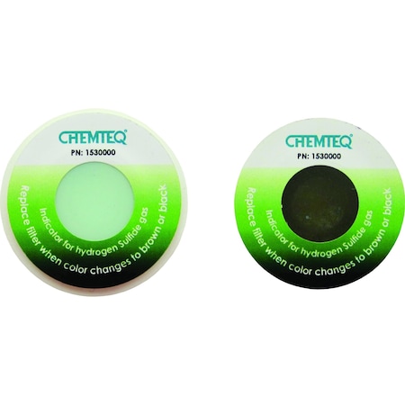 Chemteq Filter Change Indicator Sticker for Hydrogen Sulfide Gas Waterproof, PK5 153-0000